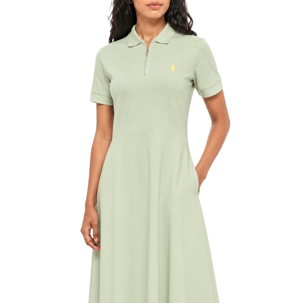Polo Womens Emily Fit & Flare Dress In Cool Sage