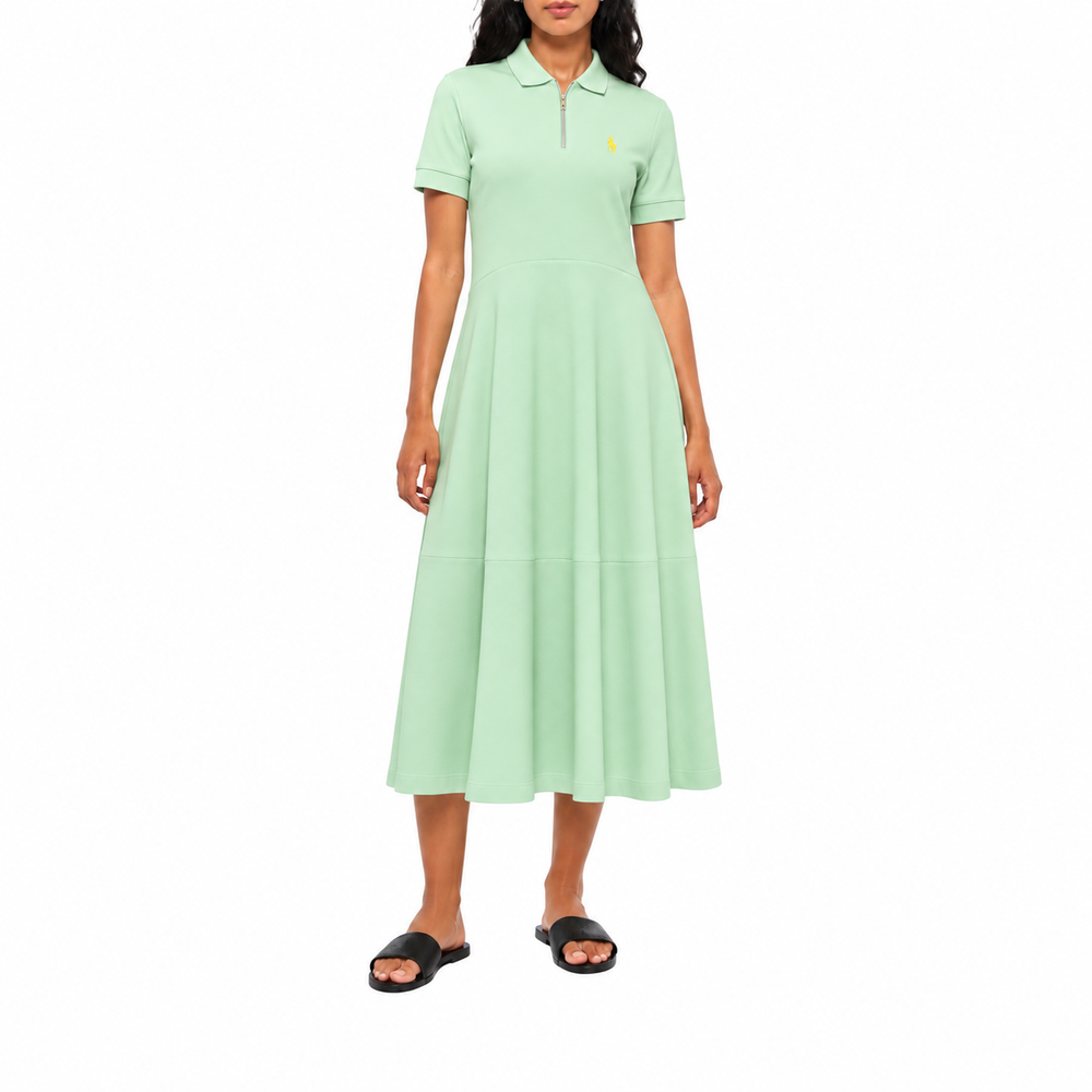 Polo Womens Emily Fit & Flare Dress In Soft Aloe
