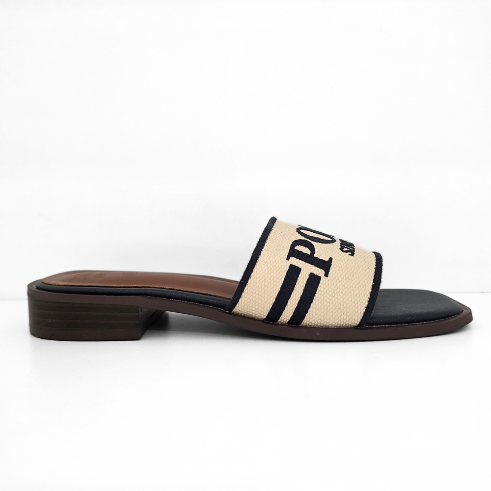 Polo 0078850 Ladies Tape Flat Sandals Navy