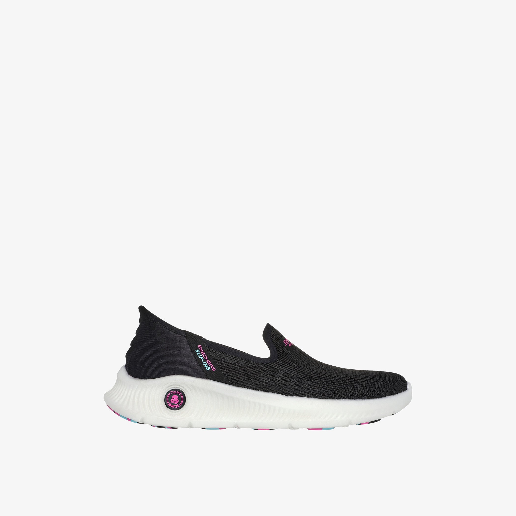 Skechers Womens Slip-Ins Go Walk Anywhere Shoes In Black & Pink