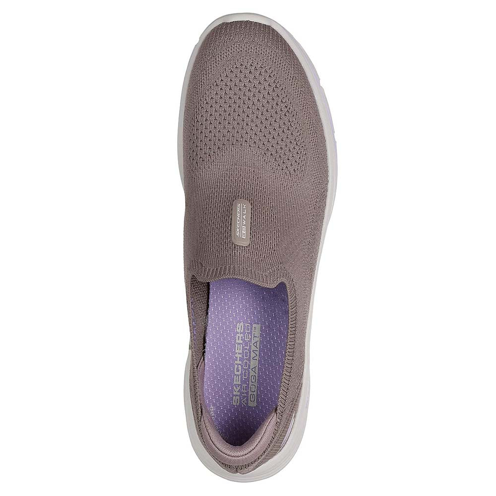 Skechers Womens Go Walk Slip-In Shoes In Taupe
