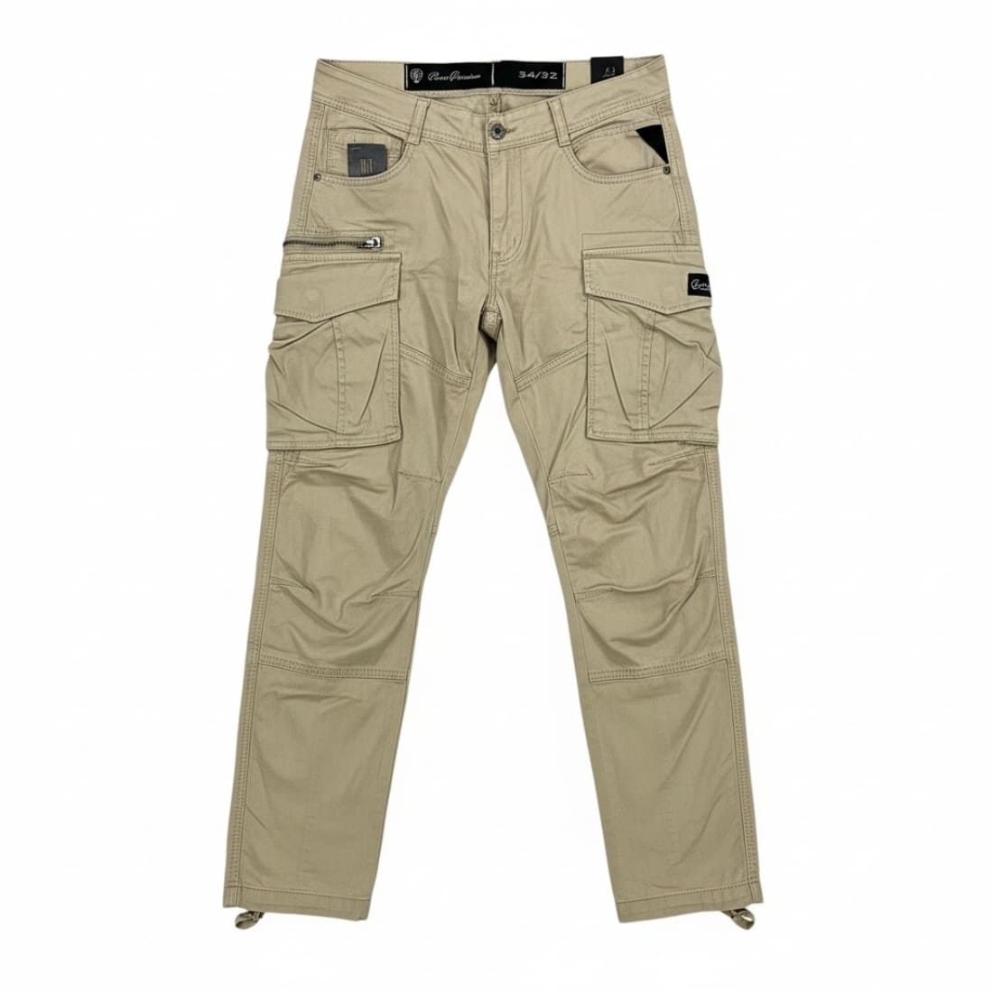 Pure Premium Clive Cargo Pants In Beige