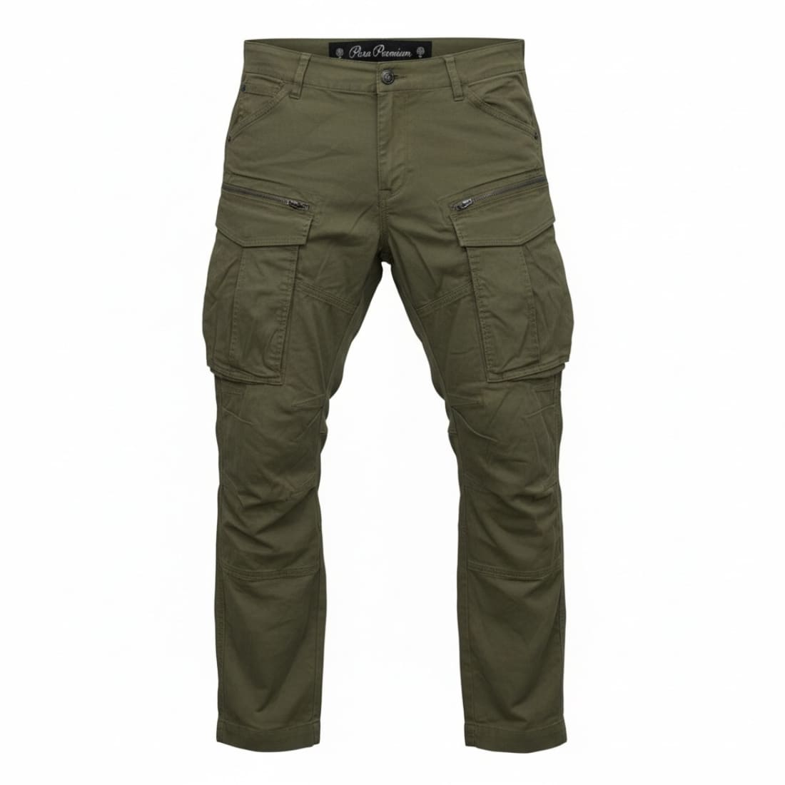 Pure Premium Mens Clint Cargo Pants Military