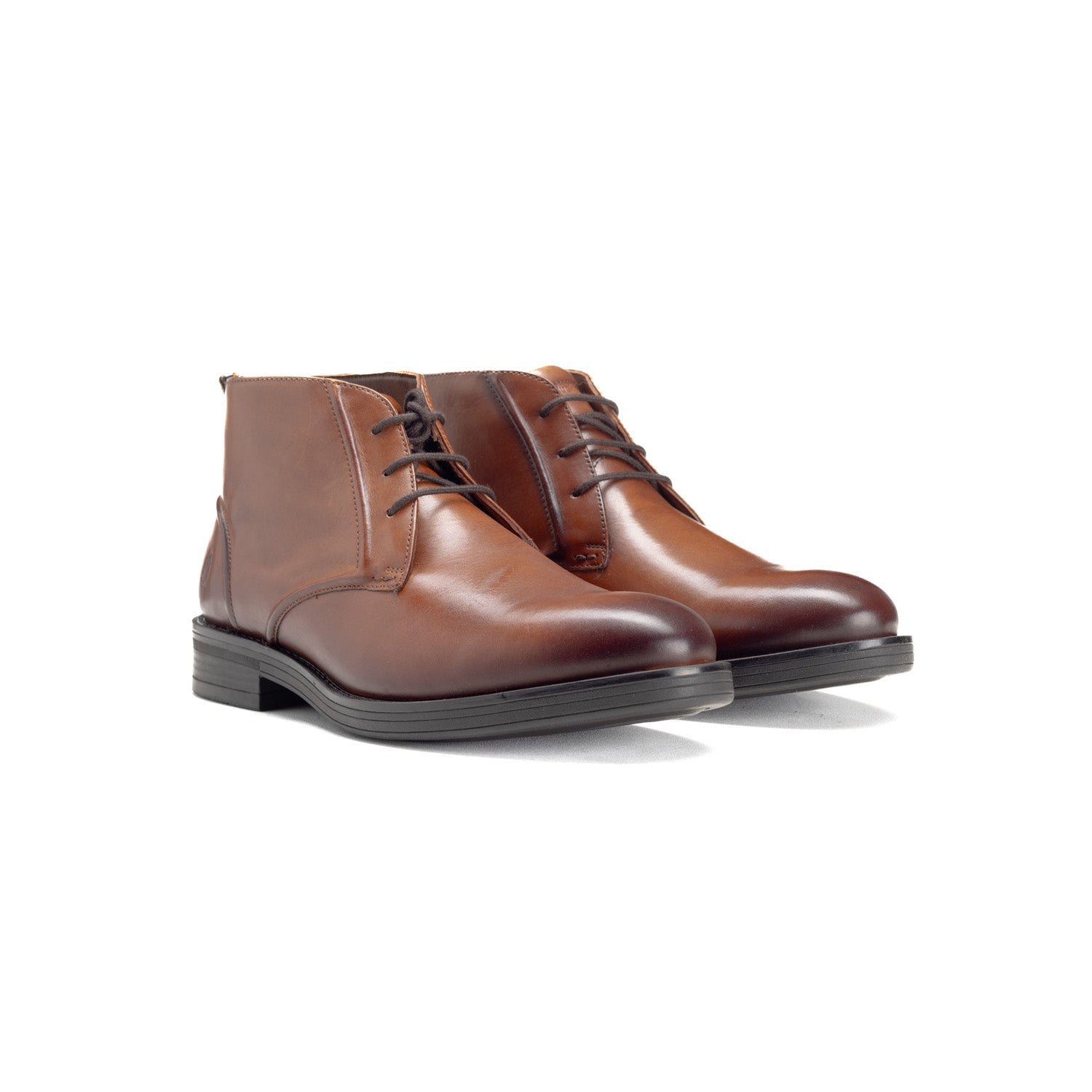 Hush Puppies Mens Elway Leather Shoes In Brown