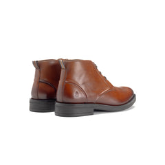 Hush Puppies Mens Elway Leather Shoes In Brown