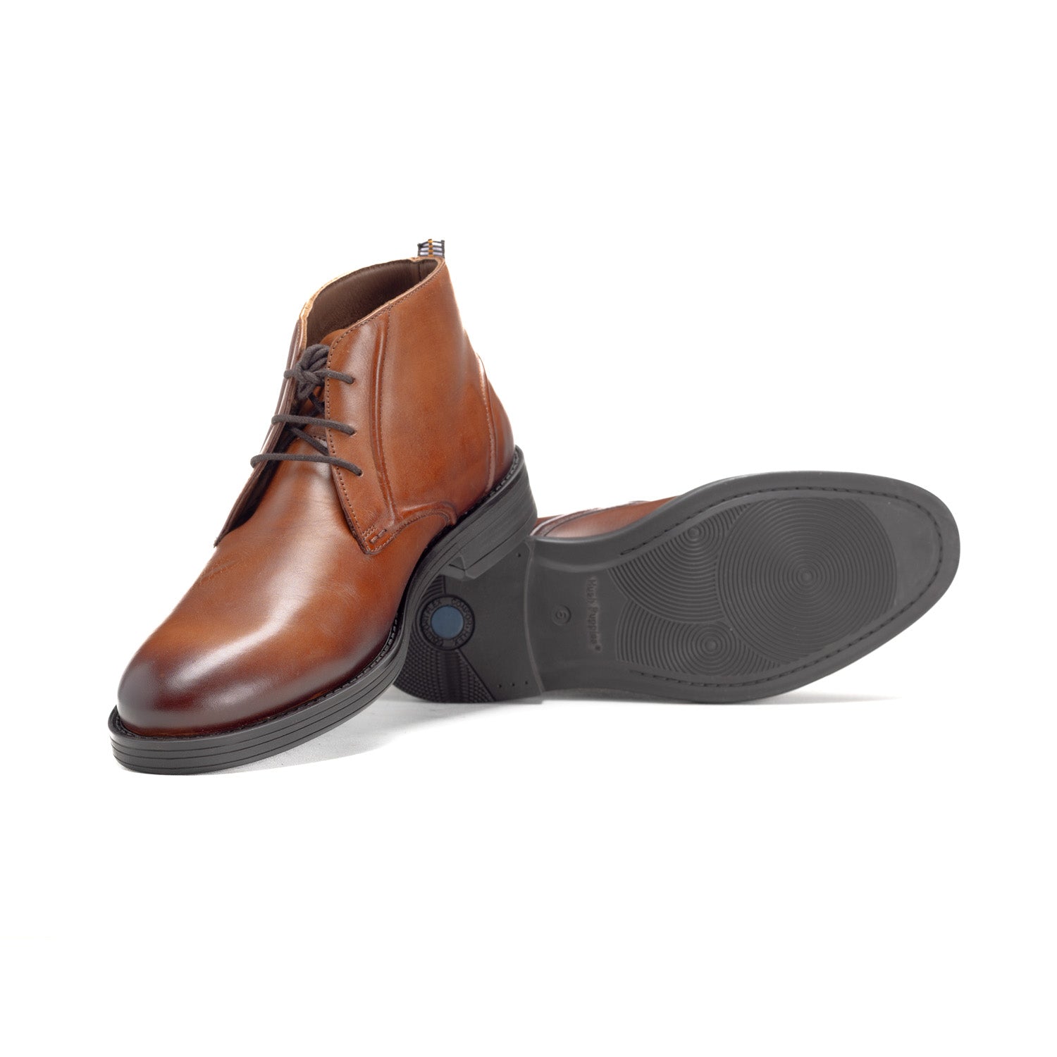 Hush Puppies Mens Elway Leather Shoes In Brown