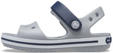 Crocs Crocband Sandal Kid In Grey & Navy