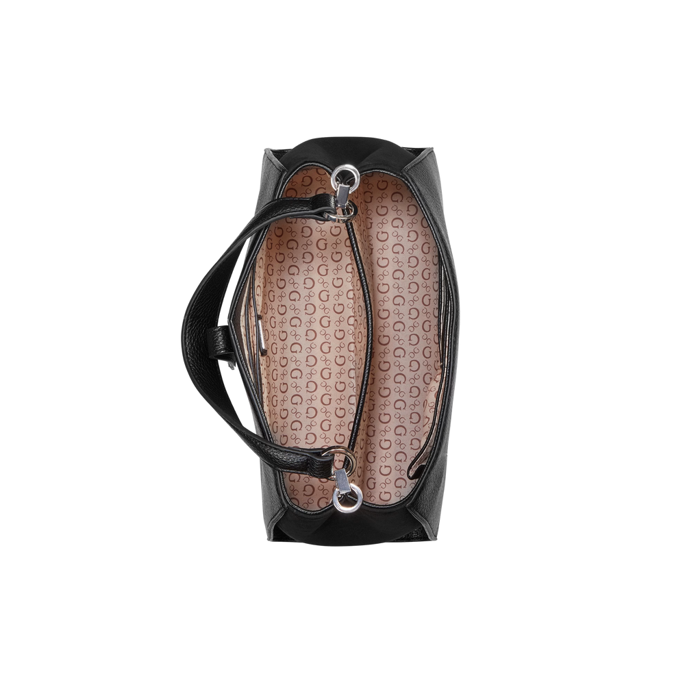 Guess Womens Rudie Satchel Bag In Black