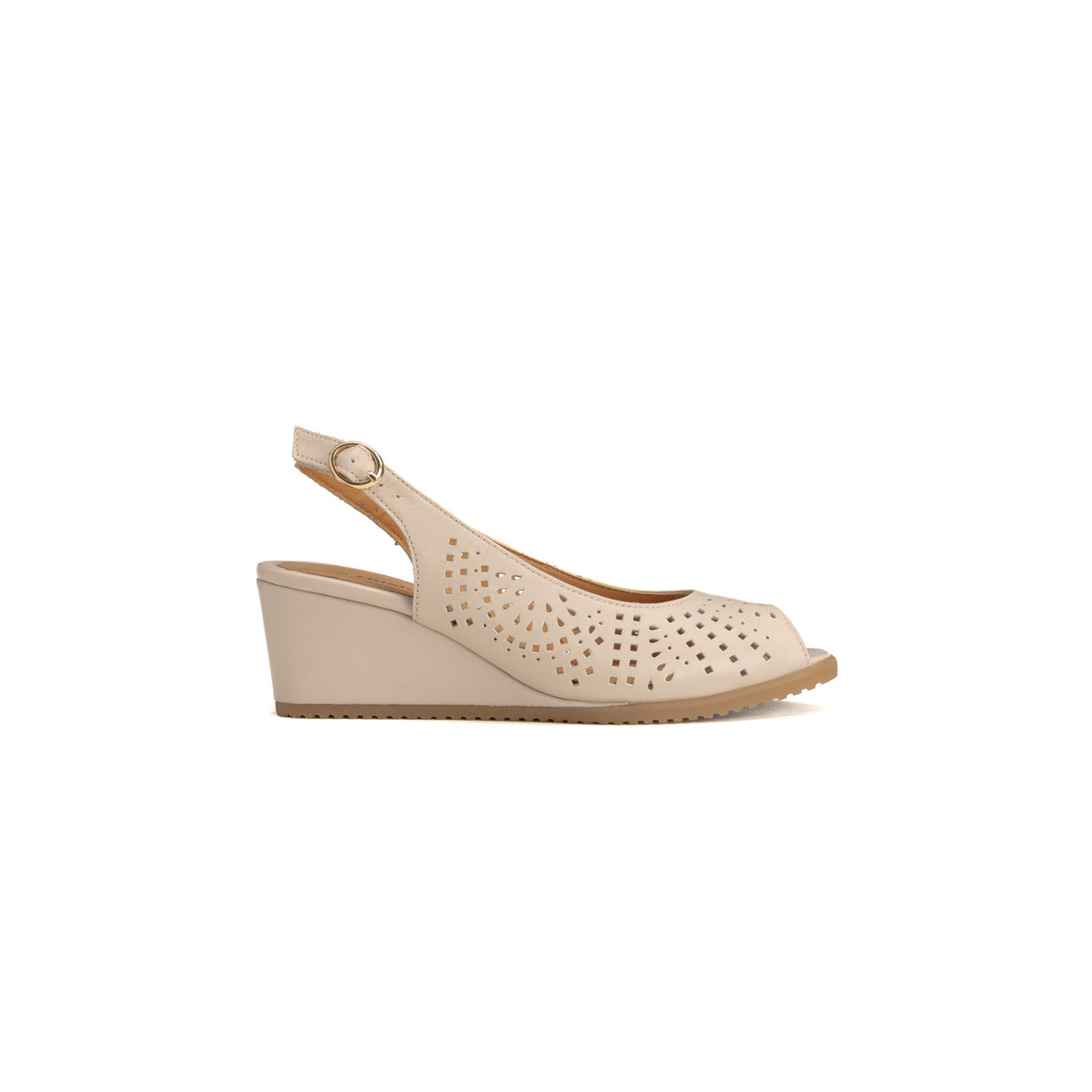 Hush Puppies Womens Katya Leather Shoes In Beige
