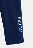 Guess Girls Reversible Leggings In Blue Multi