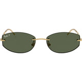 Ray-Ban Unisex Frameless Sunglasses In Gold