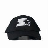 Starter Mens Flat Peak Cap In Black & White