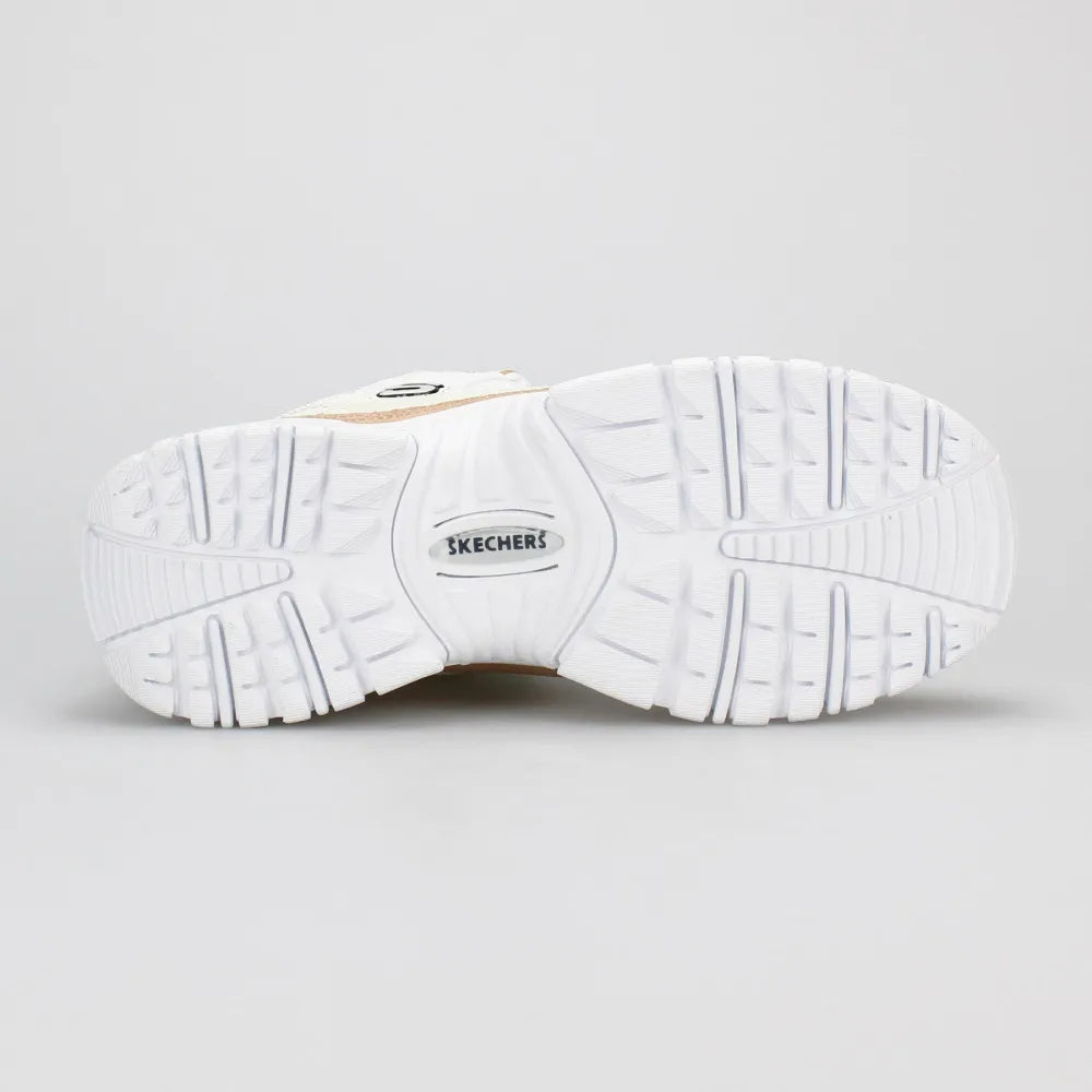 Skechers Womens Energy Sunny Wave Shoes In White & Beige