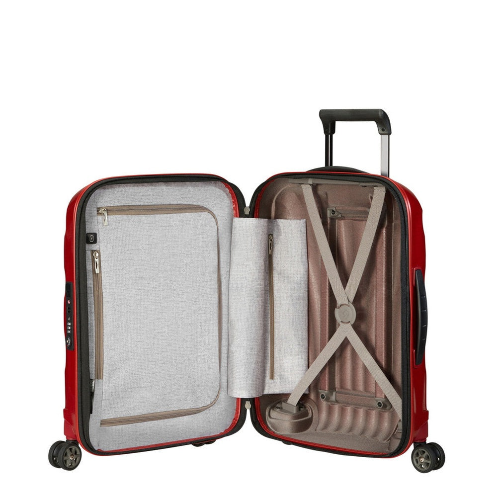 Samsonite C Lite Spinner Trolley Bag In Chili Red