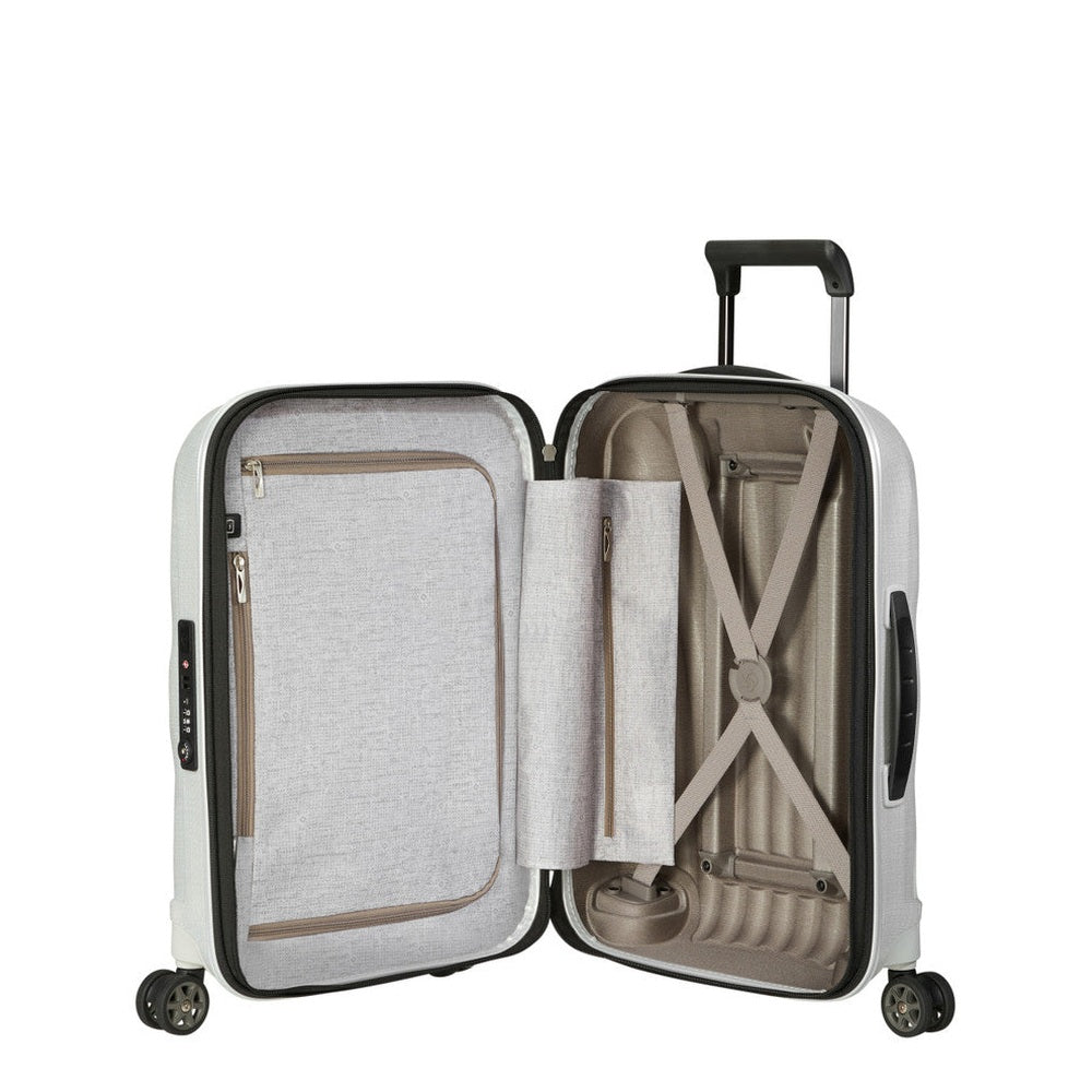 Samsonite C Lite Spinner Trolley Bag In Off White