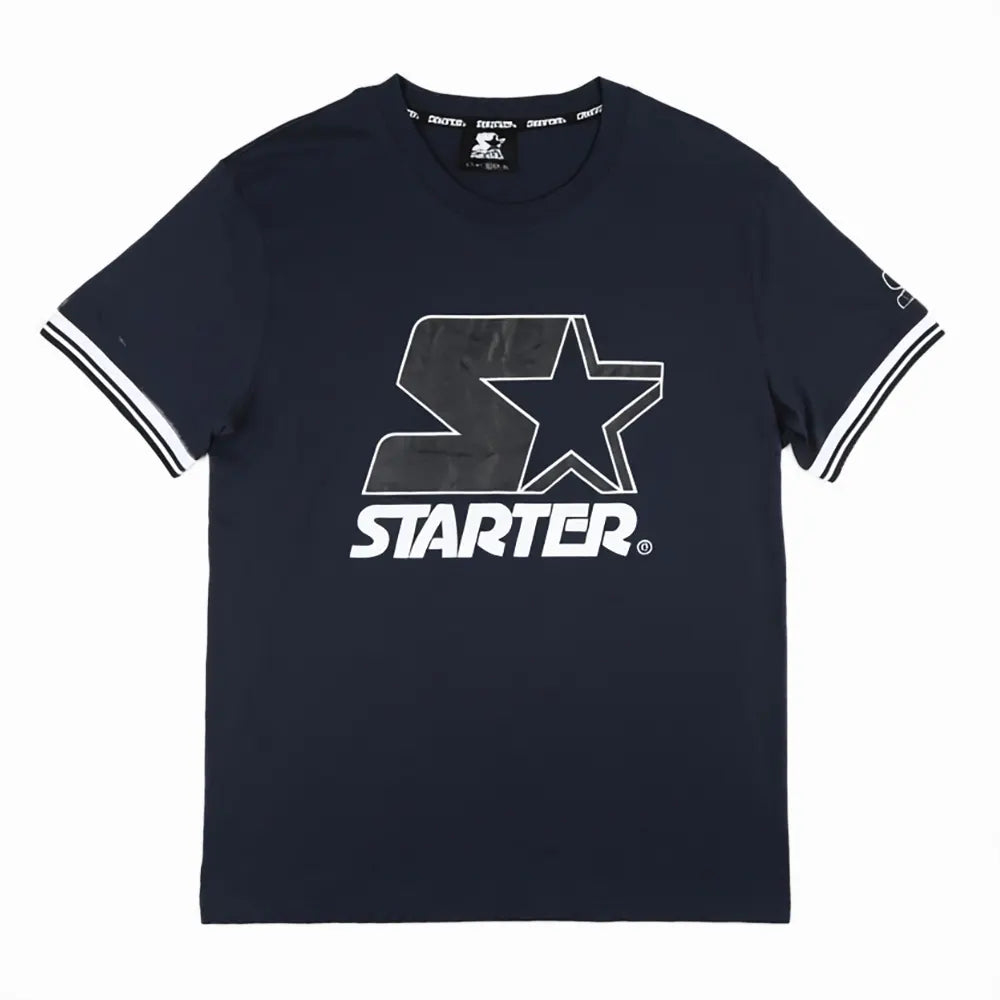 Starter Mens Bold Logo T-Shirt In Navy & White