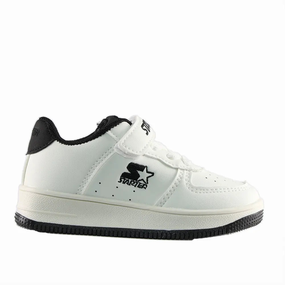 Starter Boys Dues X PS Shoes In White & Black