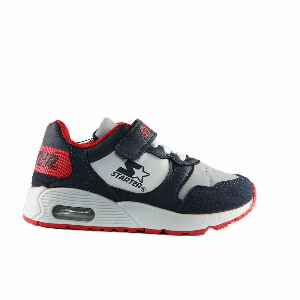 Starter Boys Bubble Sneaker PS In White/Red/Navy