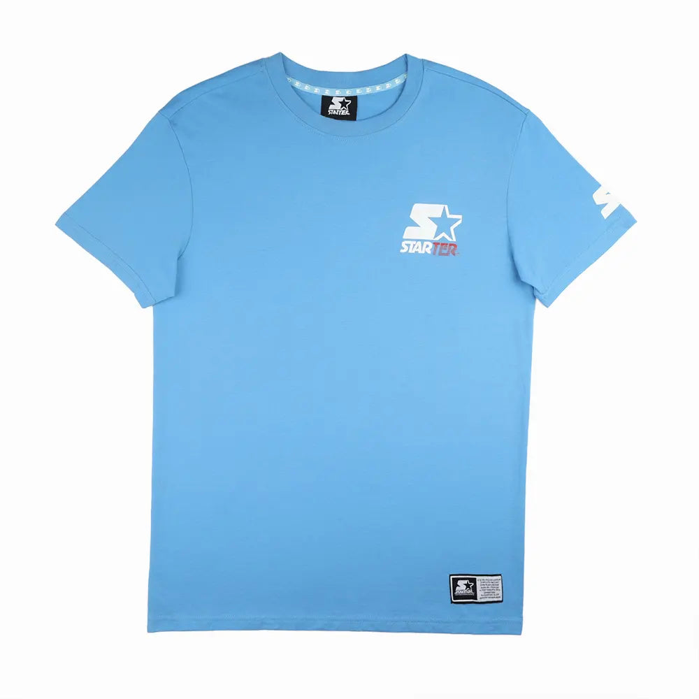 Starter Mens Core Logo T-Shirt In Light Blue