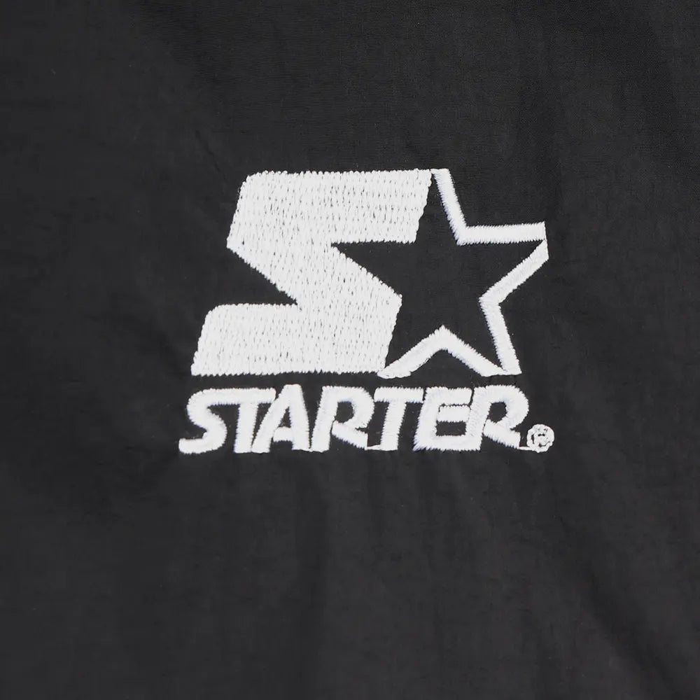 Starter Mens Wind Breaker Tracksuit Top In Black
