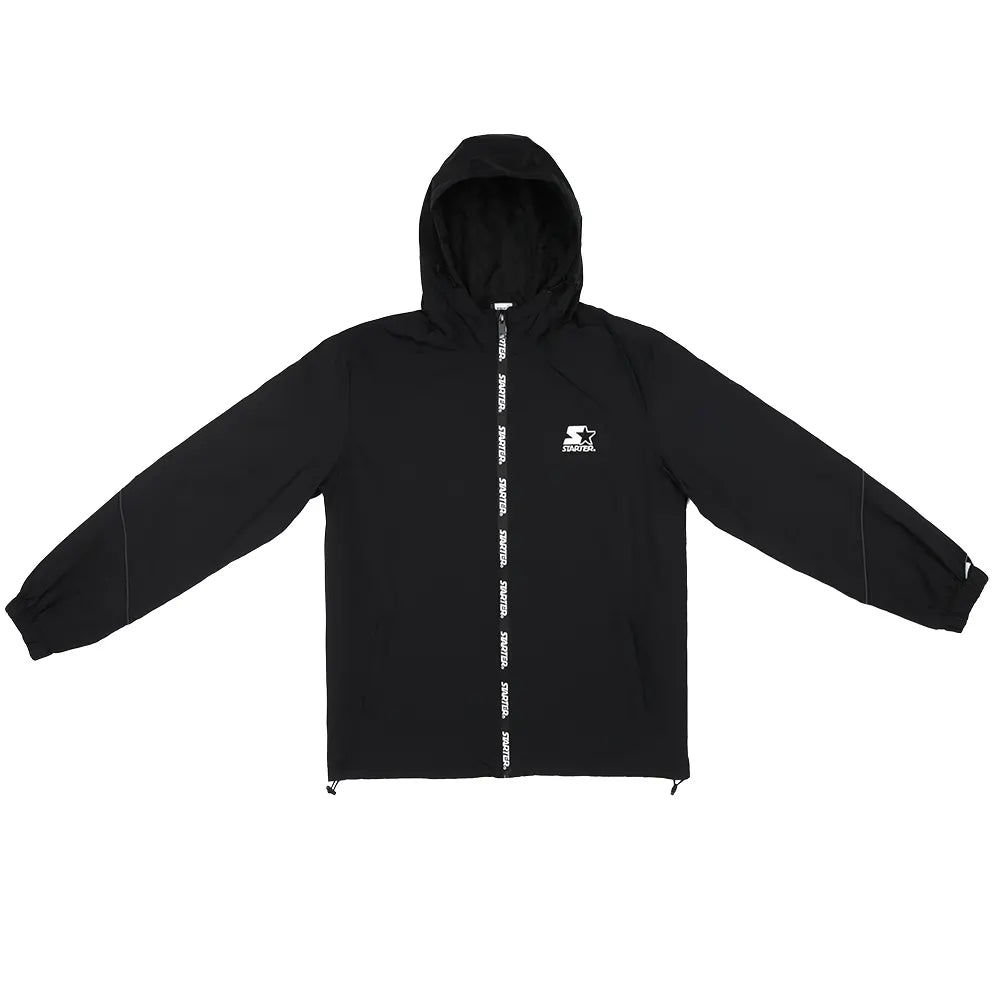 Starter Mens Wind Breaker Tracksuit Top In Black