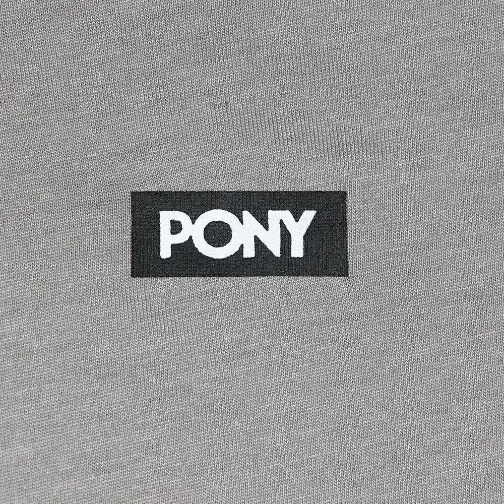 Pony Mens Logo V-Neck T-Shirt In Grey