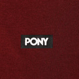 Pony Mens Block Logo V-Neck T-Shirt In Maroon