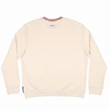Pony Mens 80's Style Crew Neck Sweatshirt In Beige & Navy