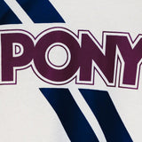 Pony Mens 80's Style Crew Neck Sweatshirt In Beige & Navy