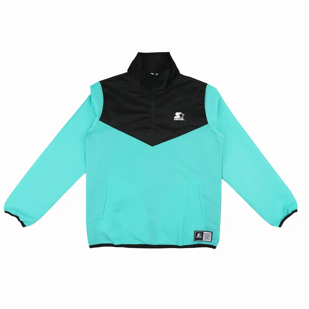 Starter Boys Windbreaker Jacket In Black & Teal