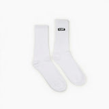 Pony Mens Block Logo Socks In White & Black