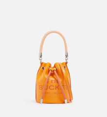 Marc Jacobs The Leather Micro Bucket Bag In Orange