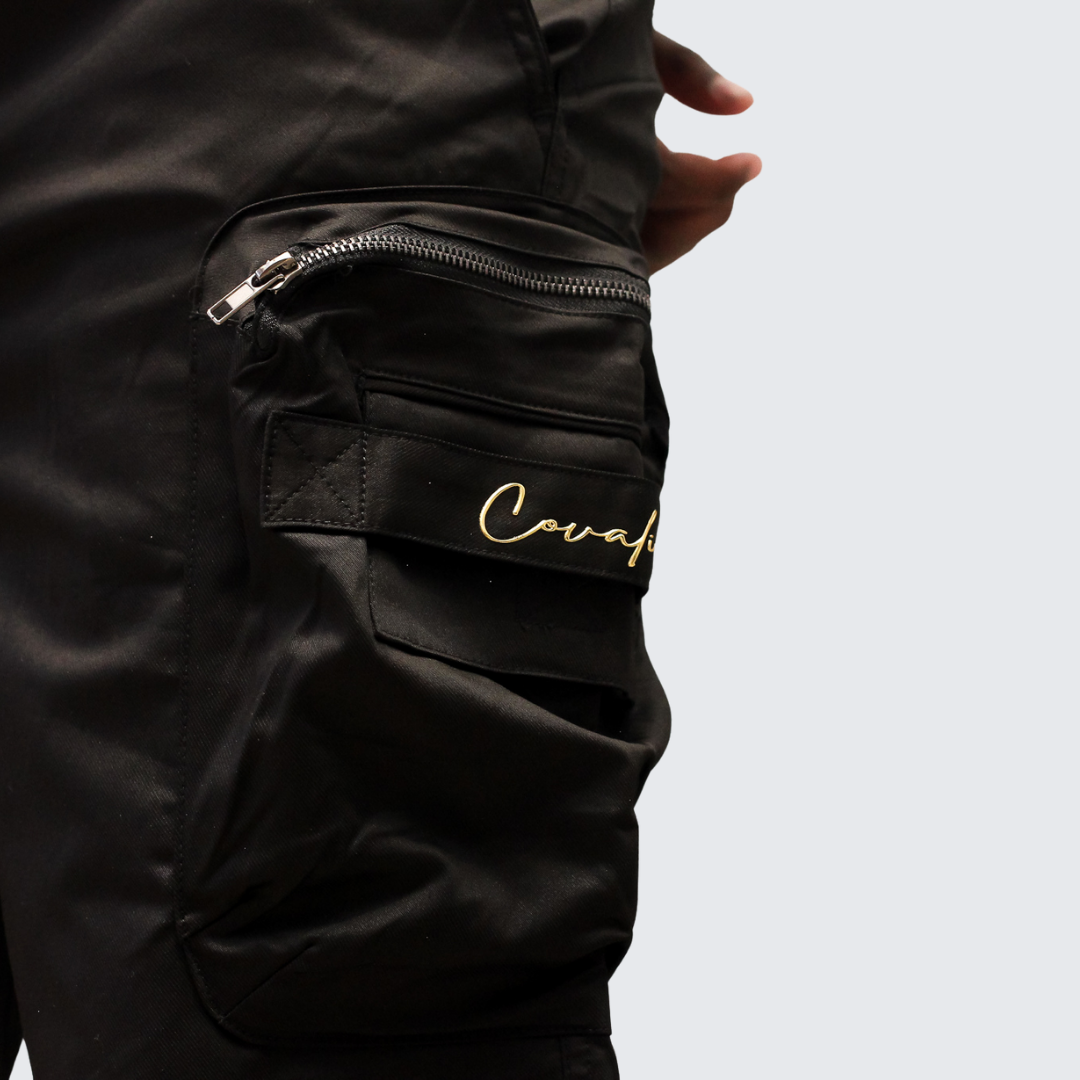 Covali Mens Cargo Shorts In Black