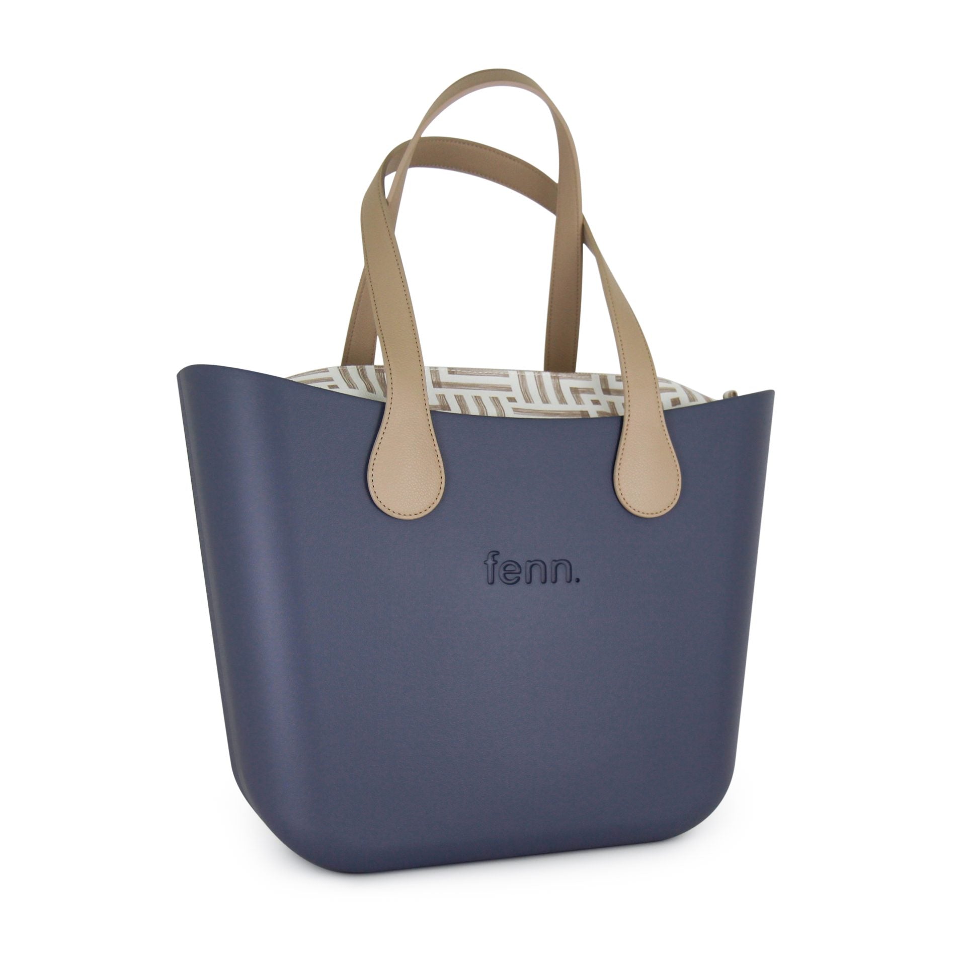 Fenn Collection Original Tote Bag In Denim/Gold/Light Stone