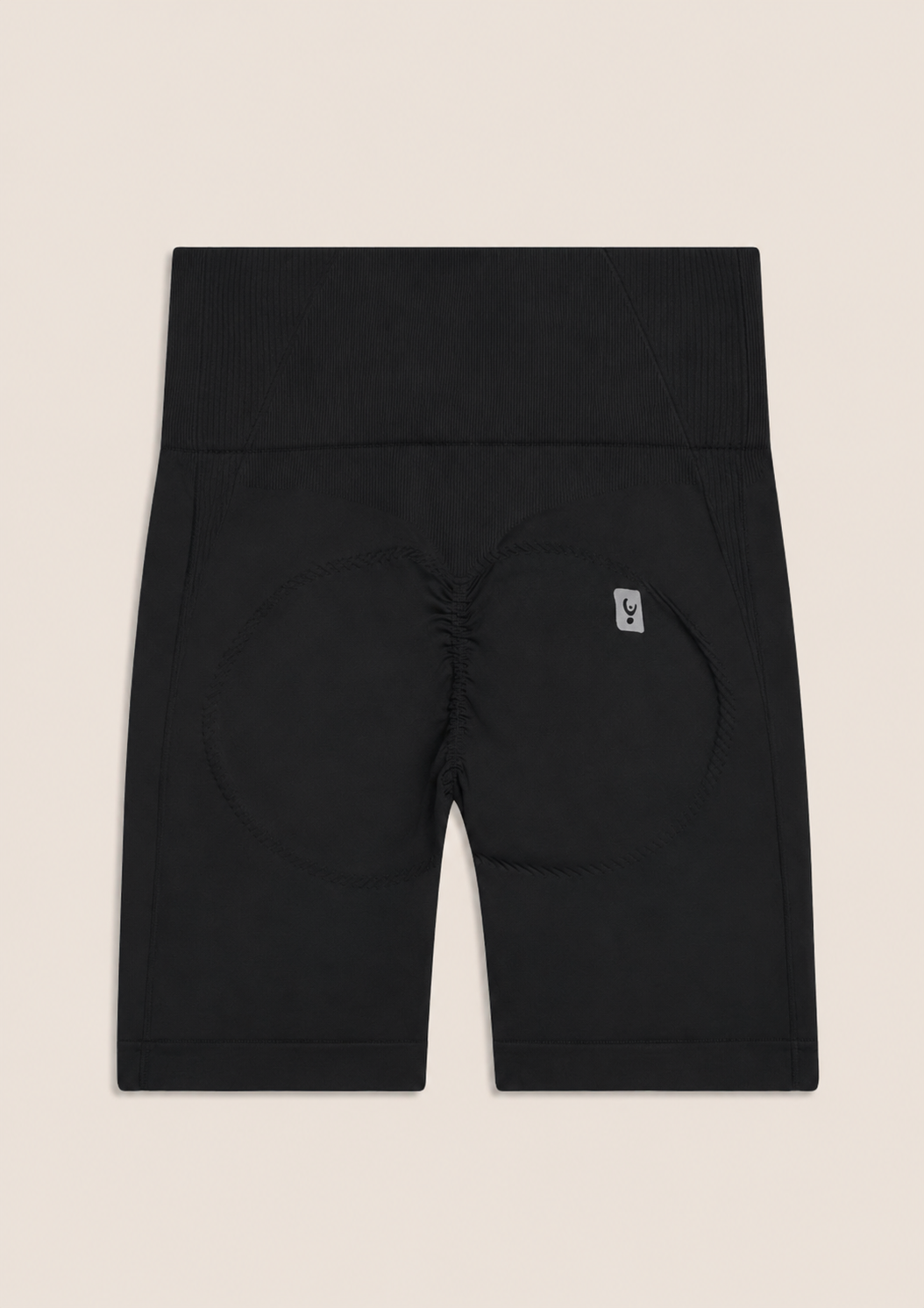Freddy Womens Knitted Seamless Legging Short In Black