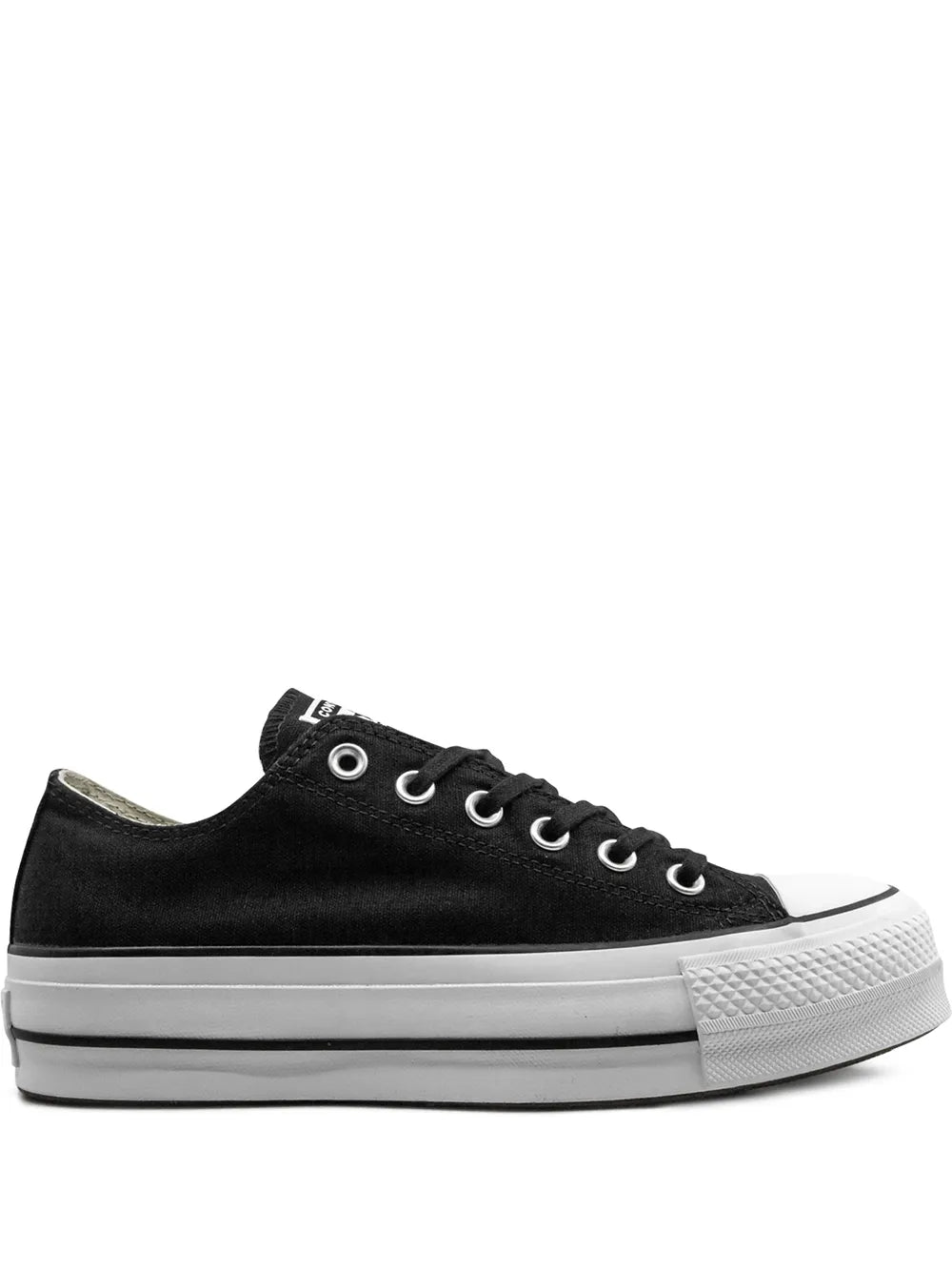 Converse Womens Black And White  Ctas Lift Low Canvas Sneakers