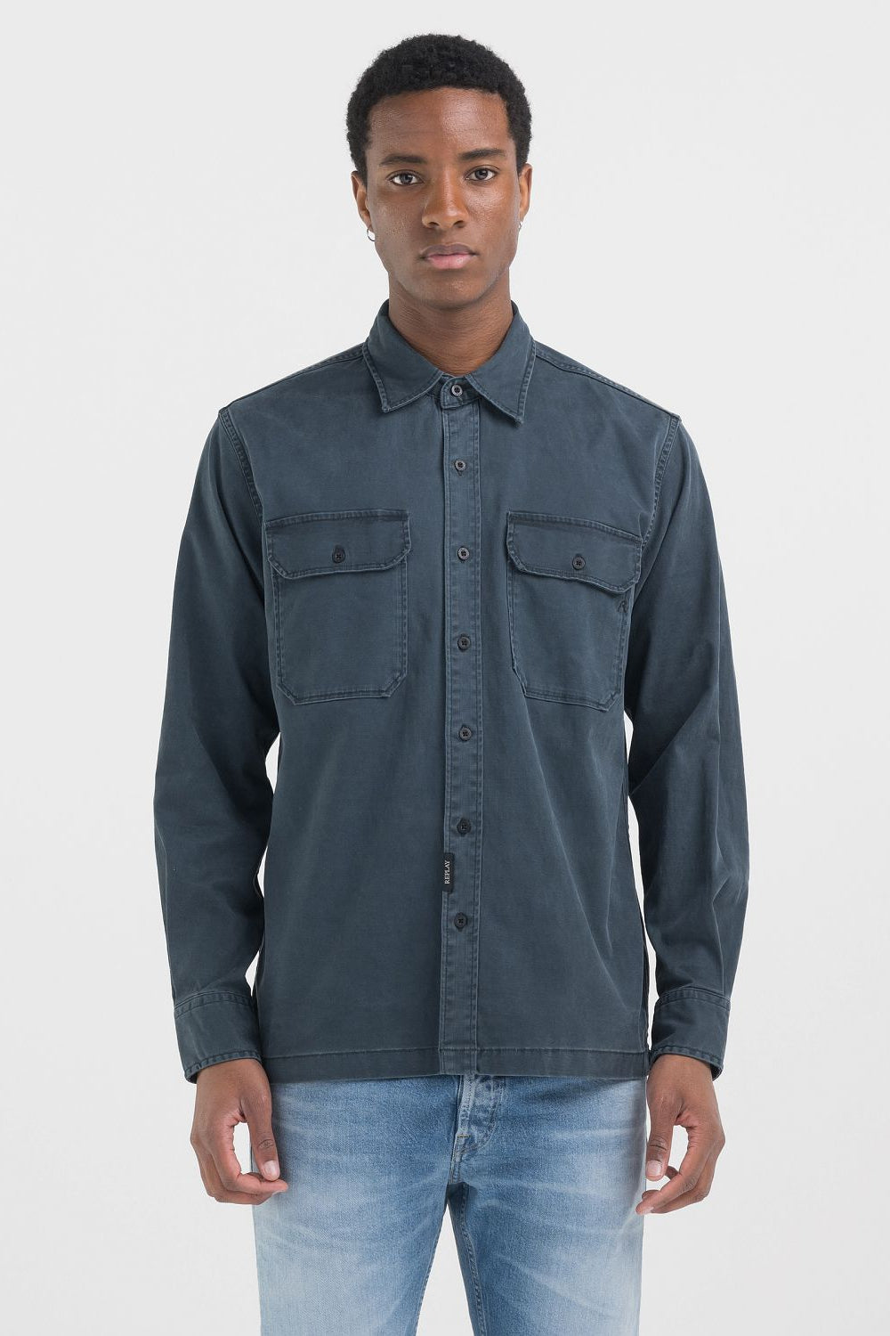 Replay M4128 85003 S Shirt  094 Blue