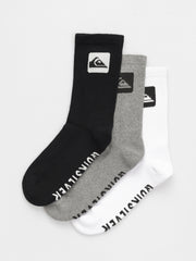 Quiksilver Mens 3 Pack Crew Socks In Black