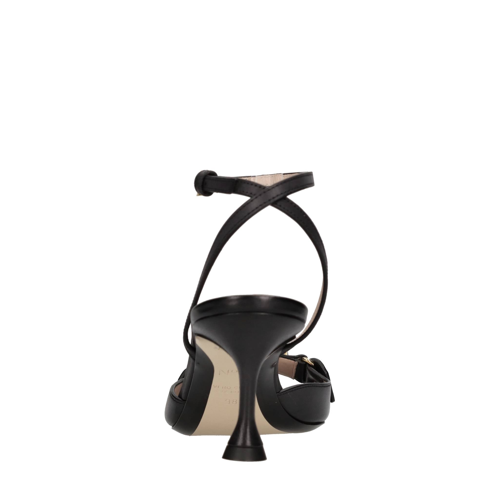 N°21 Womens Logo Lettering Sandal Heel In Black