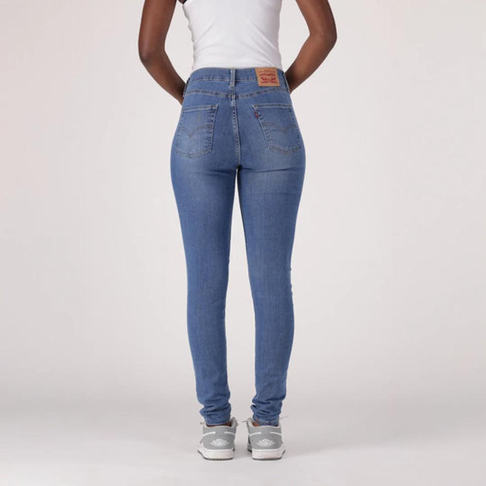 Levis Womens 720 High Rise Super Skinny Animal Jeans In Medium Indigo
