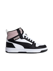 Puma 39232622 Adults Rebound V6 Mid Shoes White And Pink