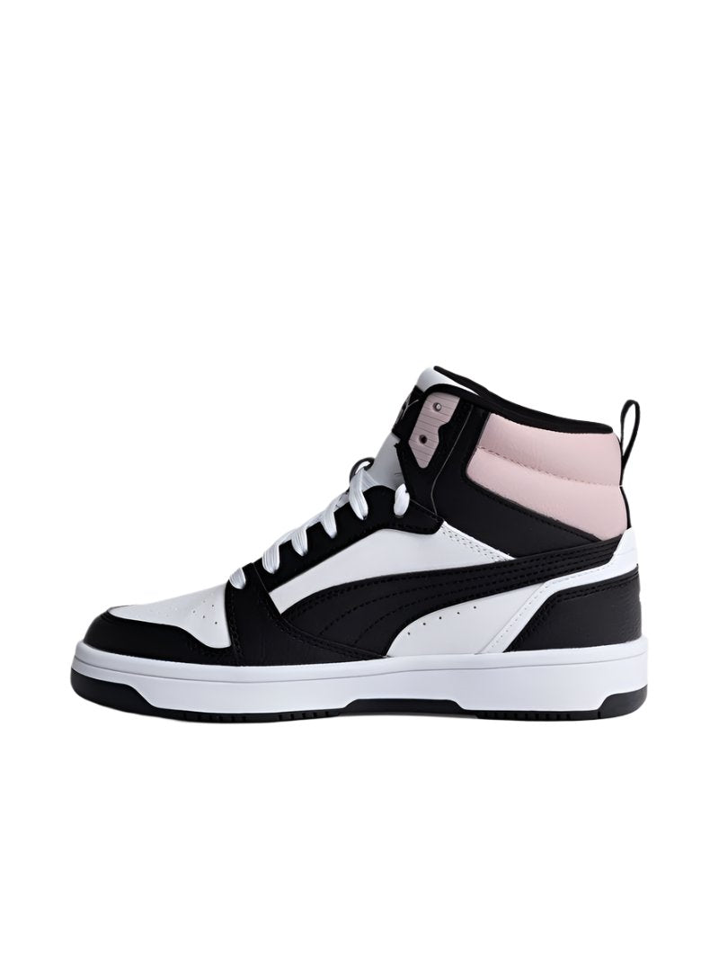 Puma 39232622 Adults Rebound V6 Mid Shoes White And Pink