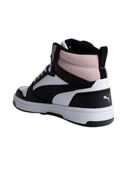 Puma 39232622 Adults Rebound V6 Mid Shoes White And Pink