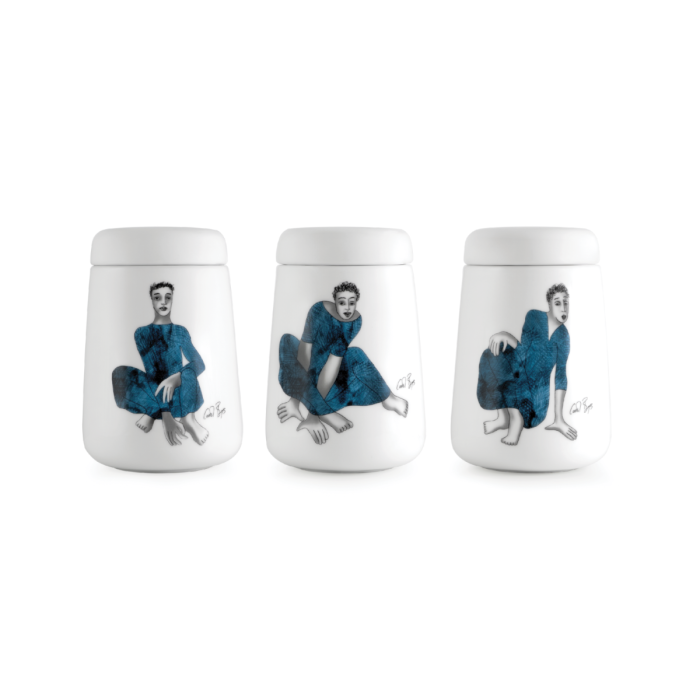 Canister Large Set Of 3-Indigo Girls Mix