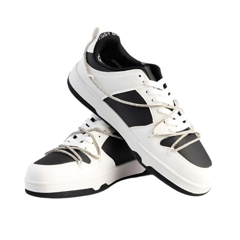 Sissyboy Sh1296 Diamond Twirl Reverse Sneakers White And Black