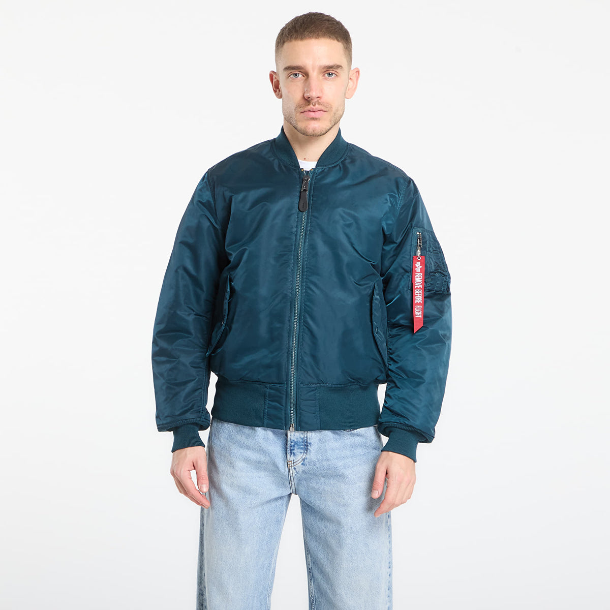 Alpha Industries Mens Ma-1 Classic Jacket In Denim Blue