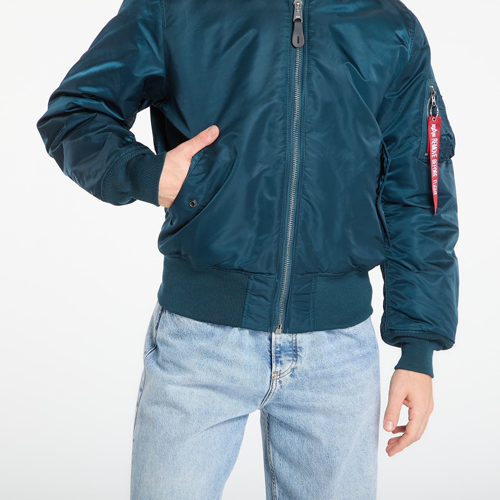 Alpha Industries Mens Ma-1 Classic Jacket In Denim Blue