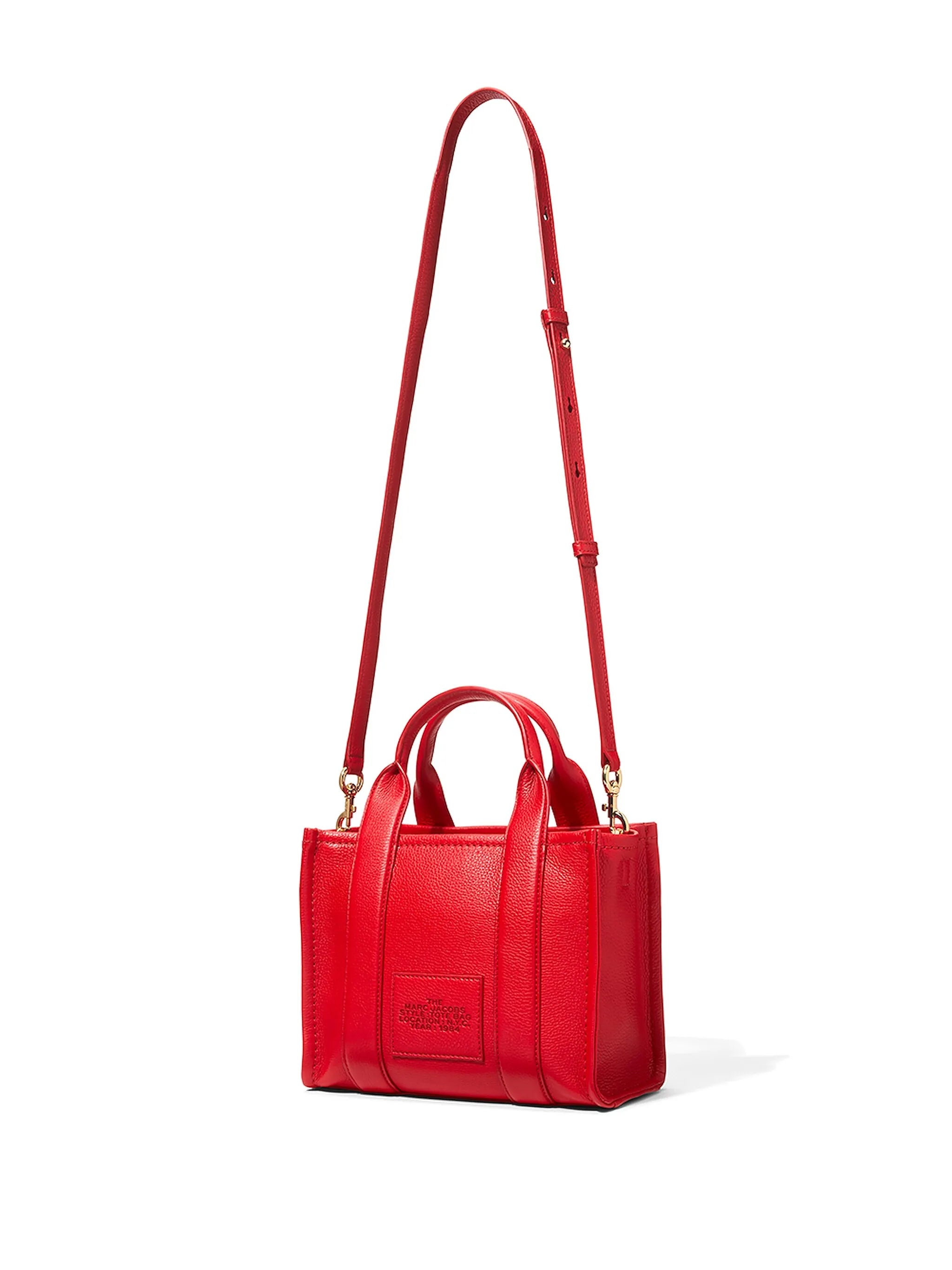 Marc Jacobs Womens The Leather Mini Tote Bag In Red