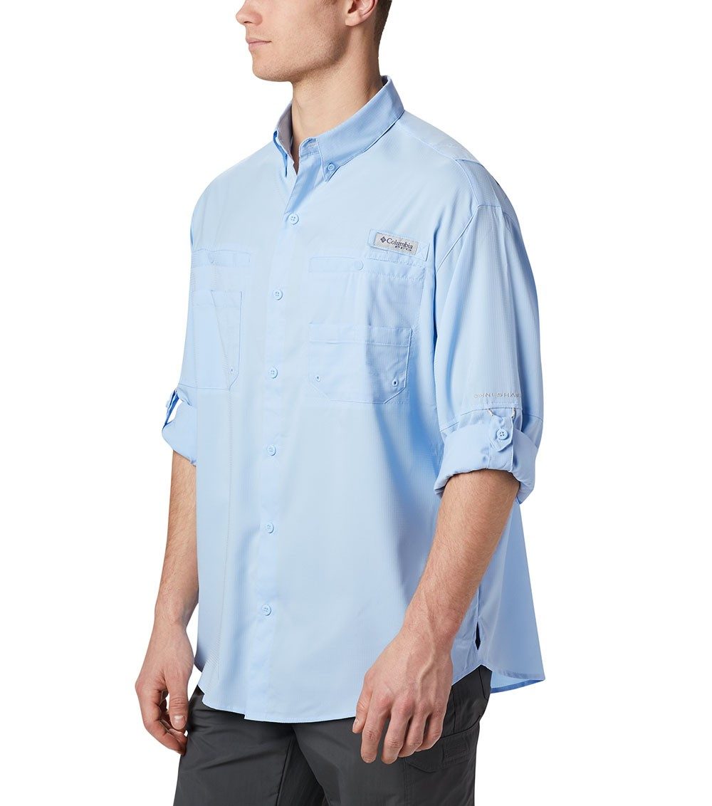 Columbia Mens Tamiami II Shirt In Light Blue