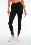Freddy Ladies Knitted Seamless High Waist 7/8 Leggings In Black